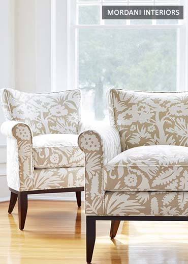 Beige Lingo Leaves  Printed Upholstery